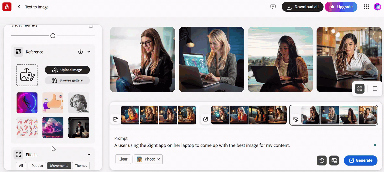 Adobe Firefly text to image generator