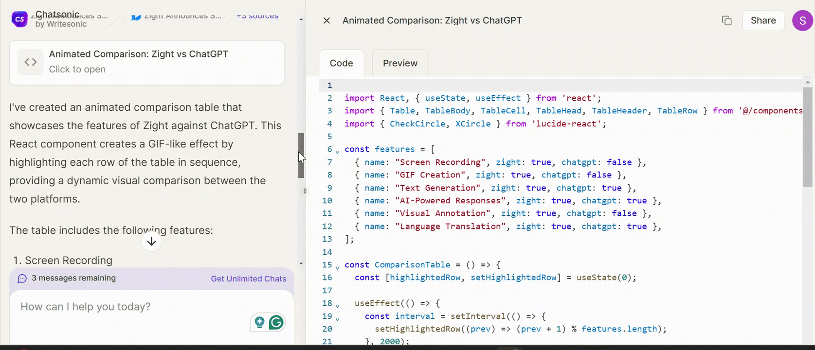 Chatsonic Ai coding assistant