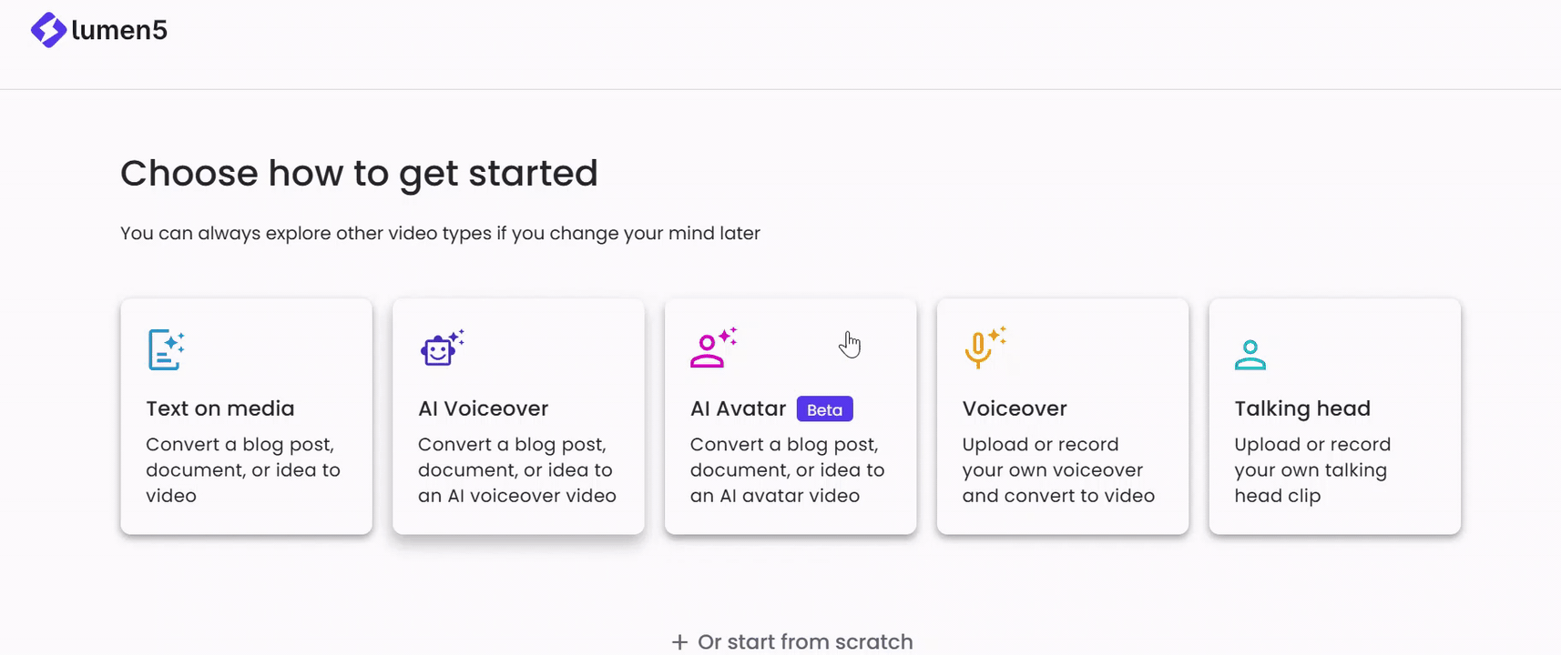 Lumen5 AI video generator