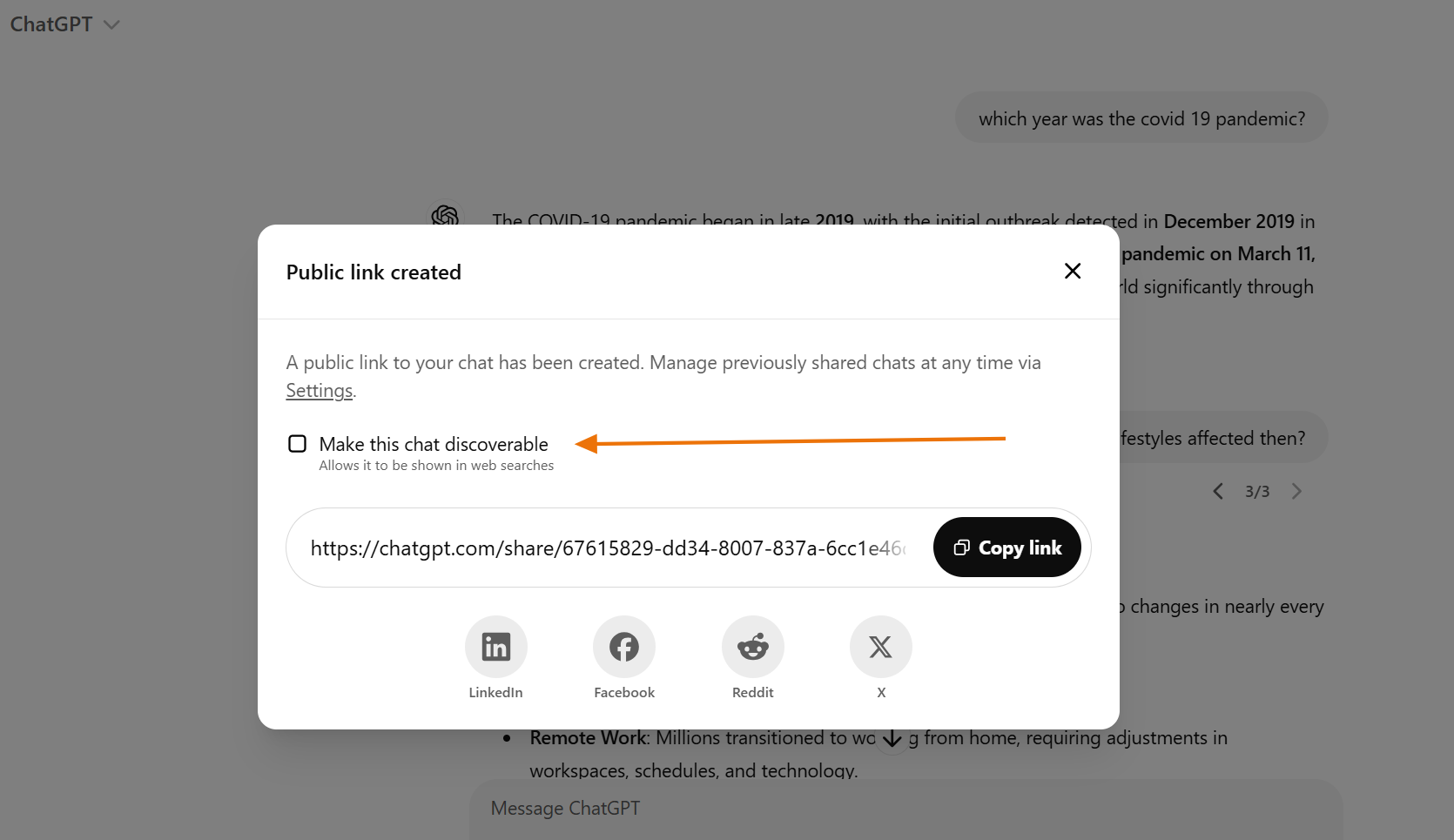 Share a ChatGPT chat