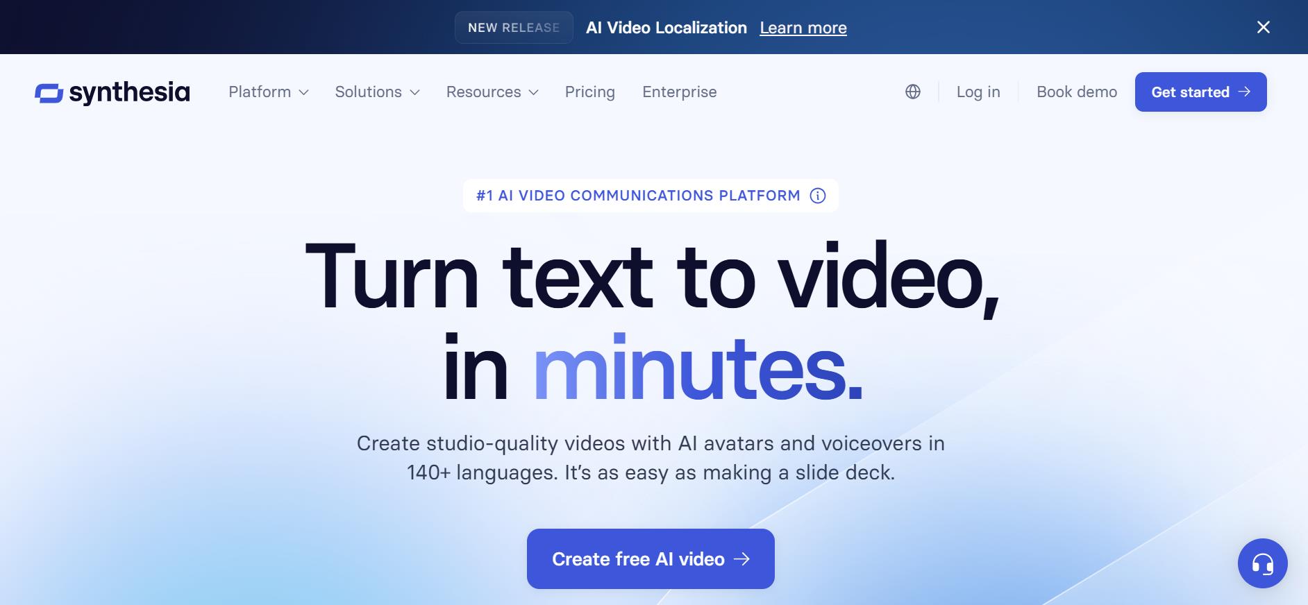 Synthesia AI Avatar video generator