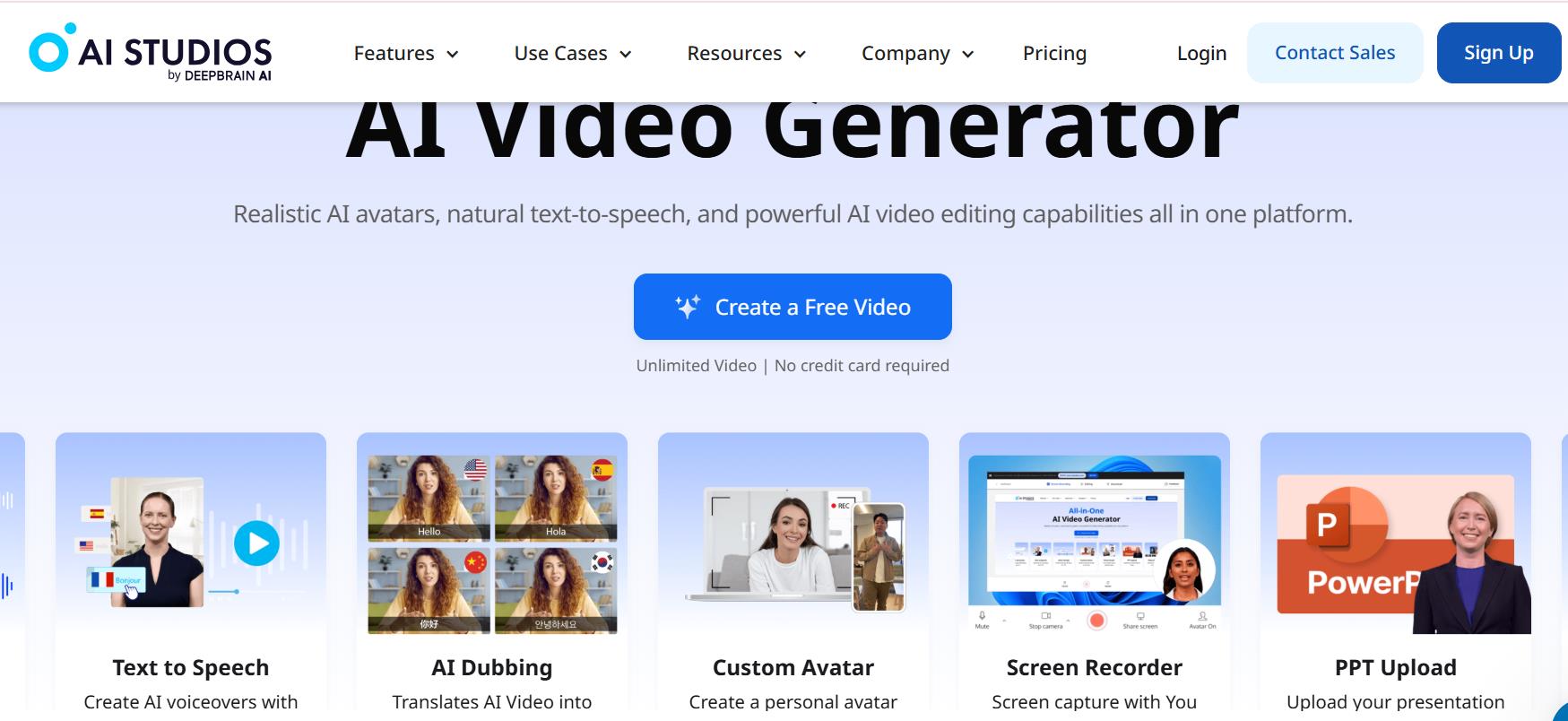 Deepbrain AI Video Generator
